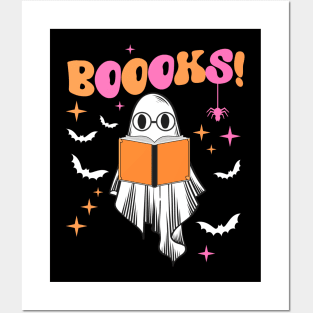 Read More Boooooks Cute Ghost Read More Boooooks Halloween Posters and Art